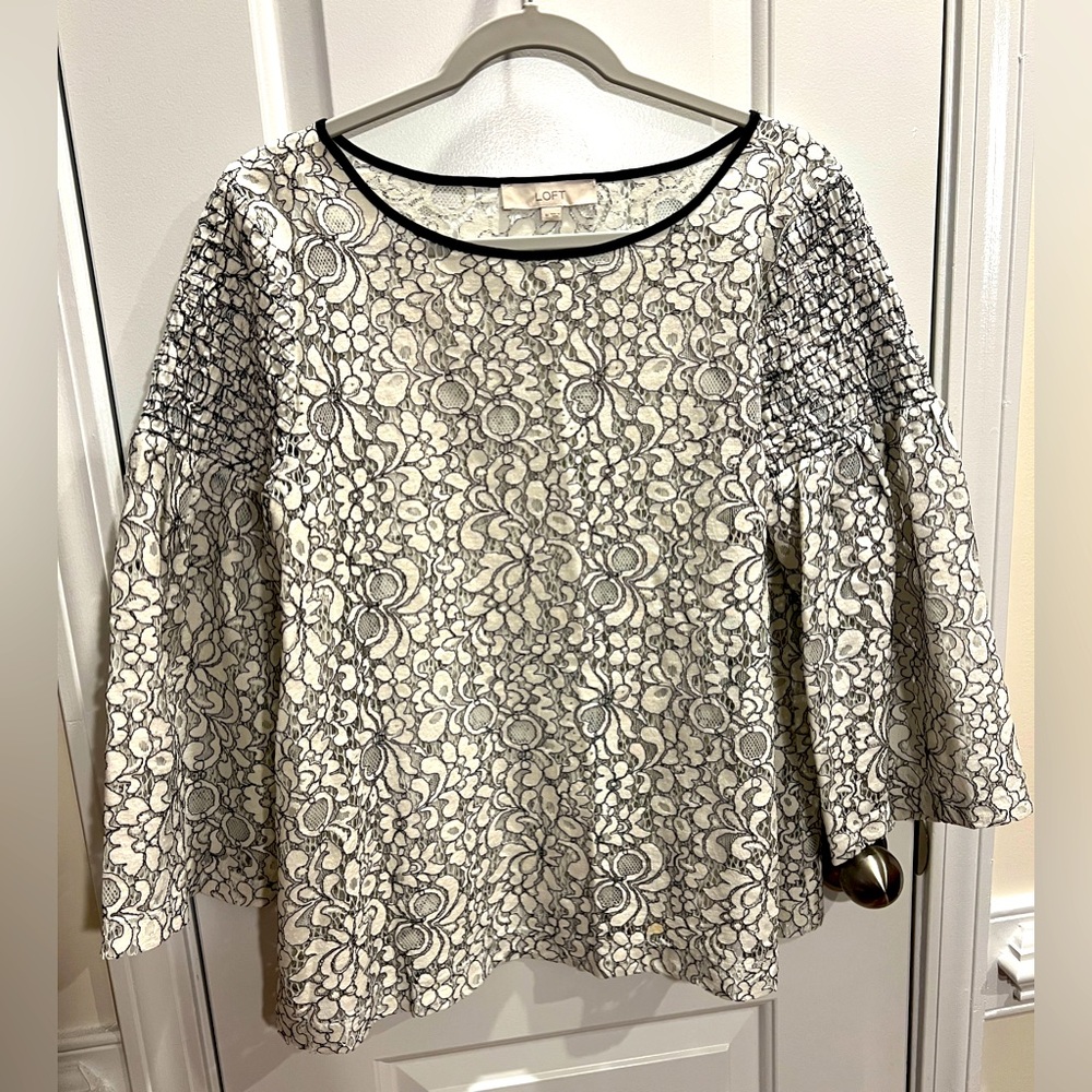 Loft Lace Floral Blouse